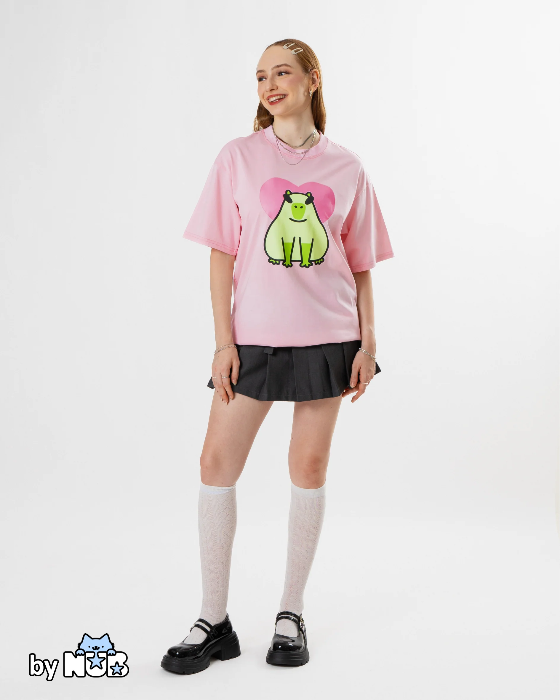 Alien Capybara Pink T-Shirt - Image 3