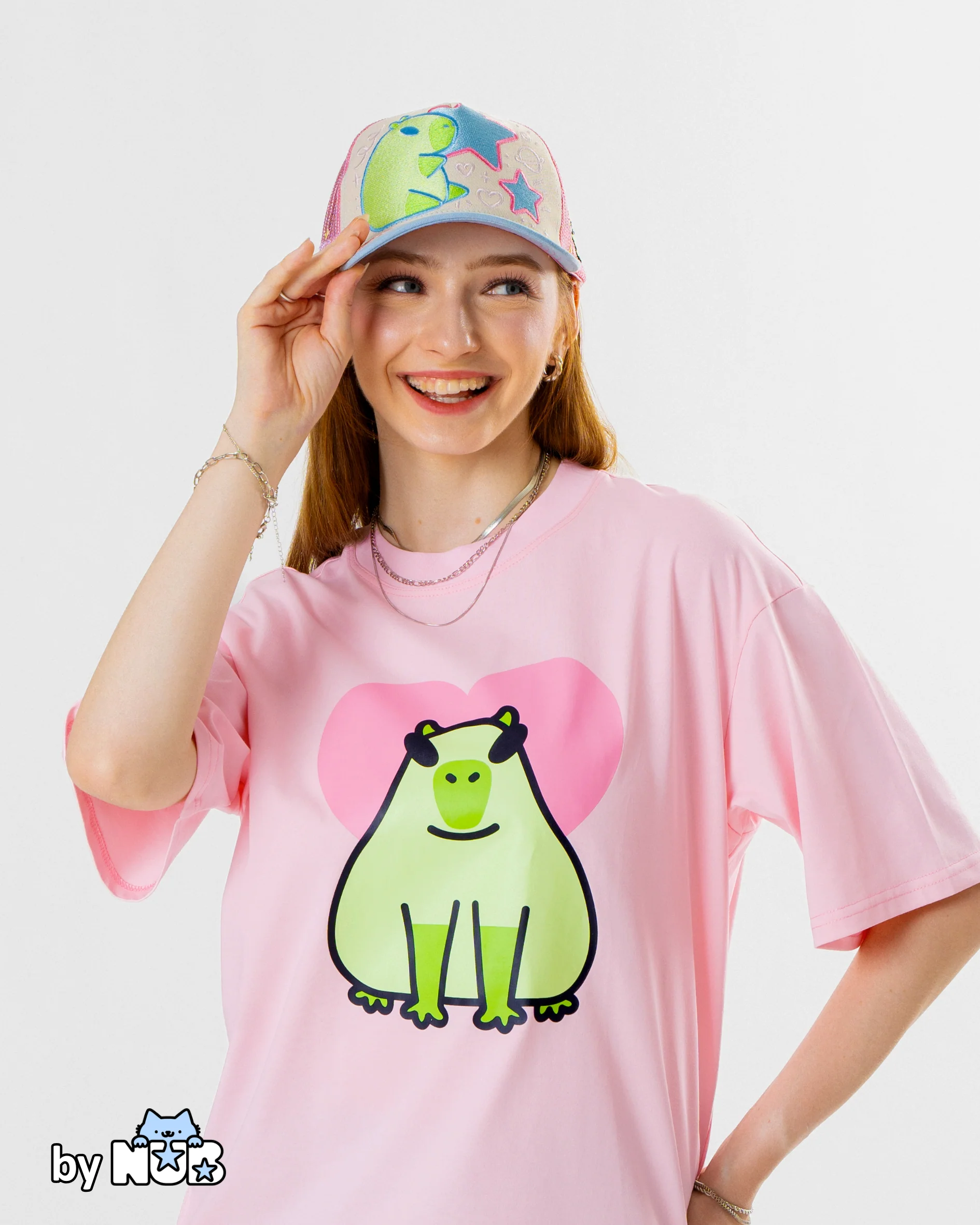 Alien Capybara Pink T-Shirt - Image 4