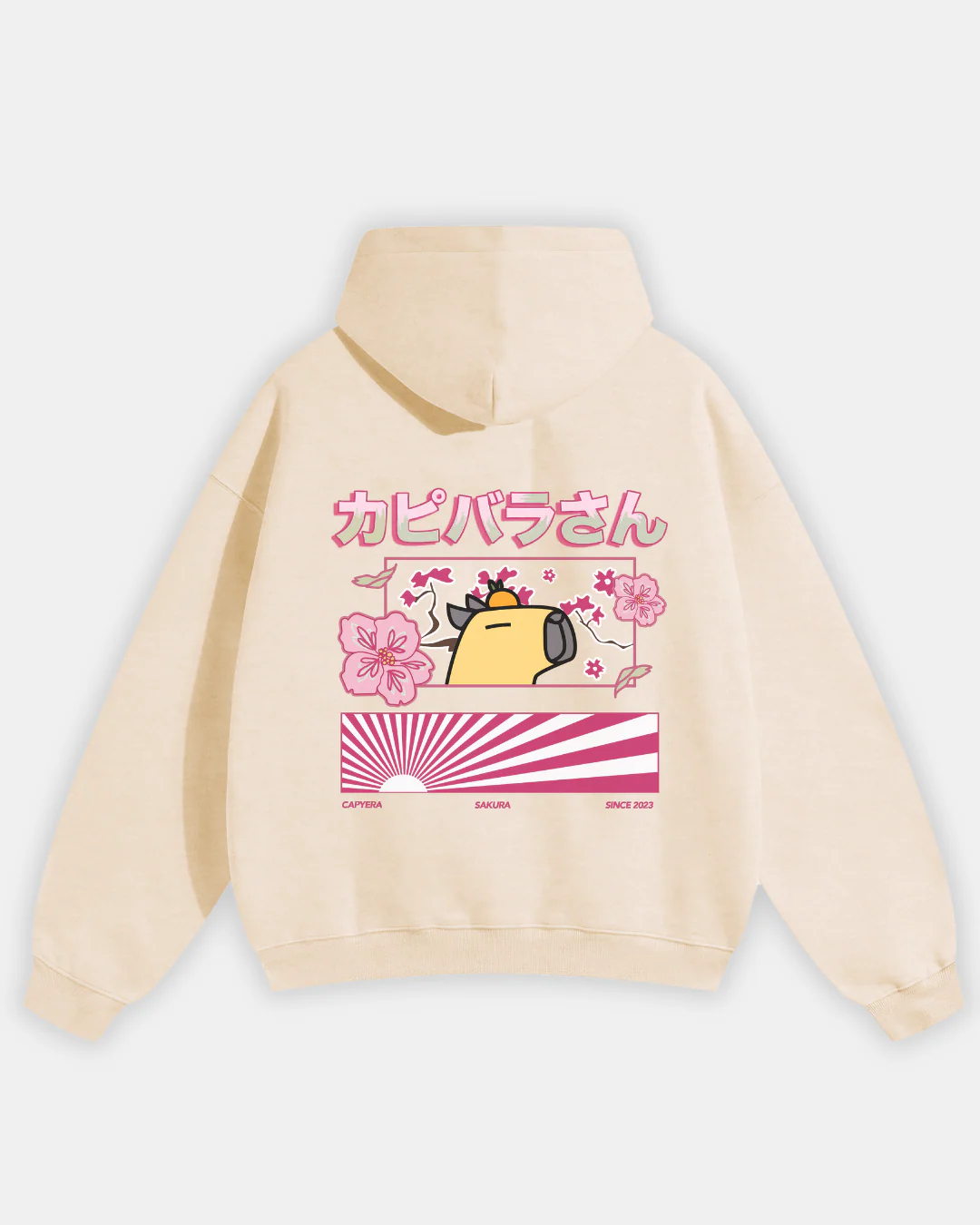 Anime Capybara Hoodie - Off White - Image 8