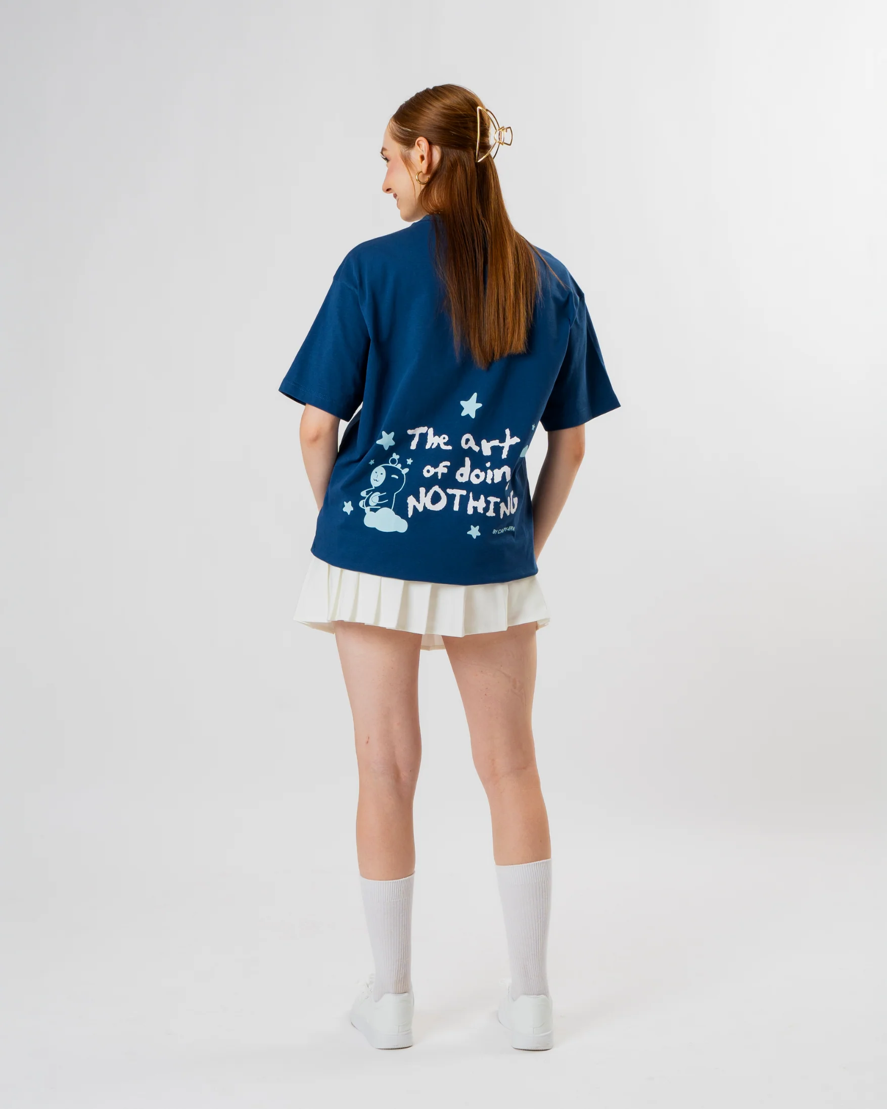 Art of Doing Nothing Tee - Navy Blue - Image 6