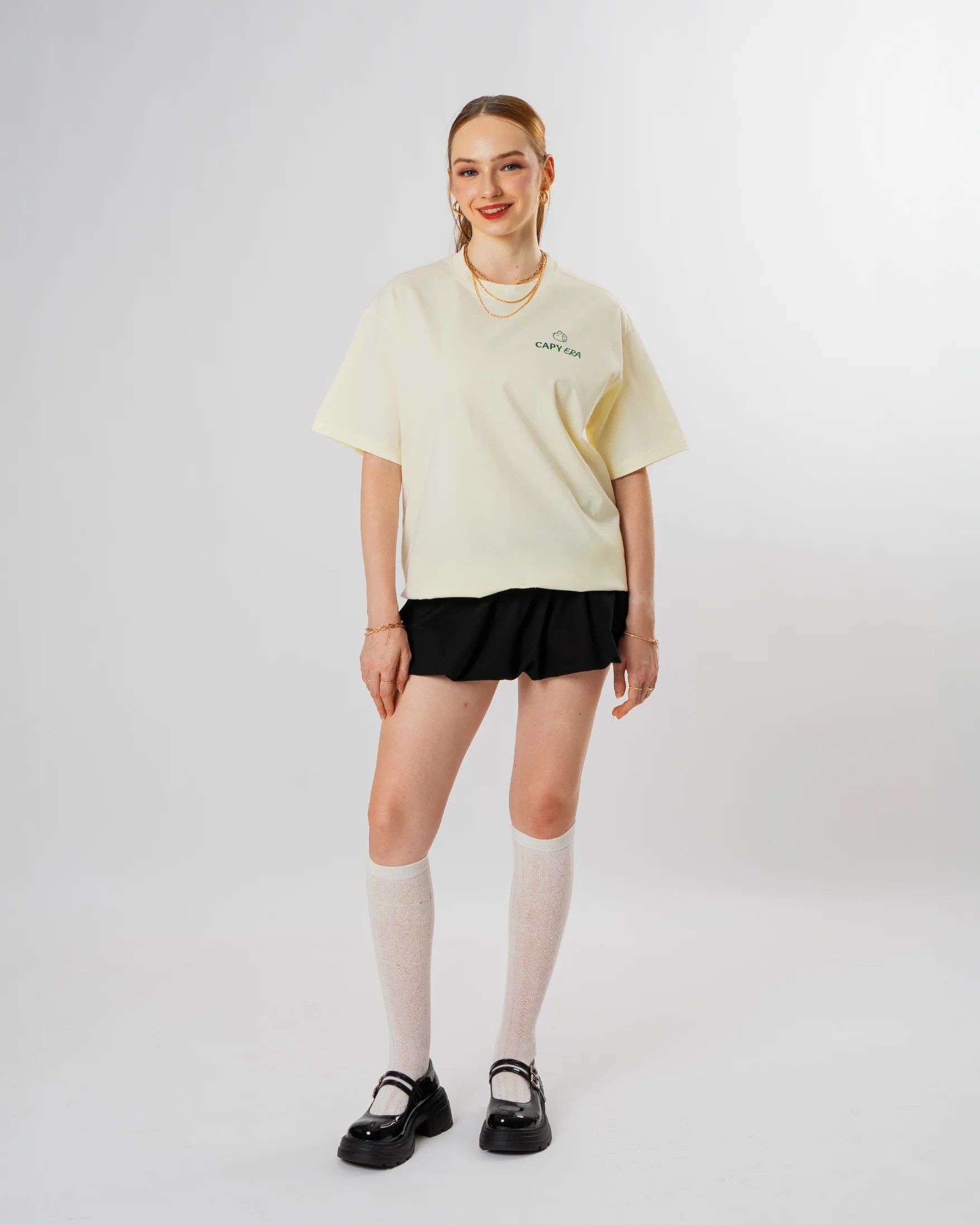 Don't Worry Be Cappy Tee - Cream - Image 6