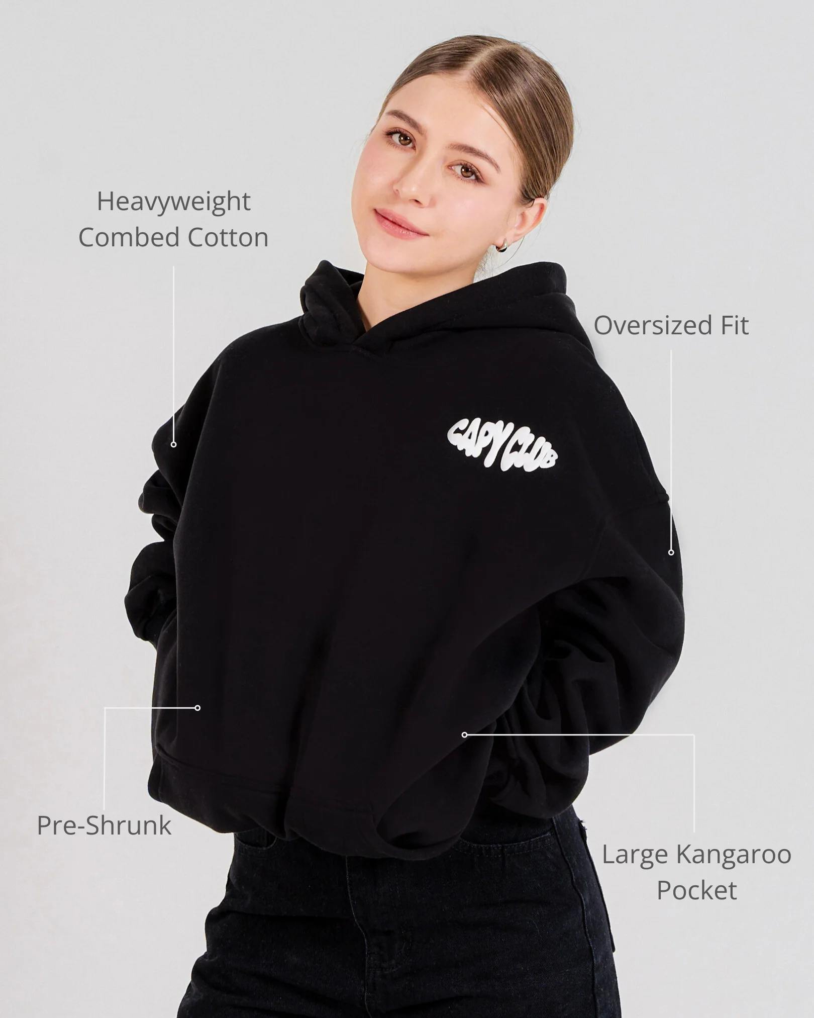 Born To Chill Hoodie - Black - Image 3
