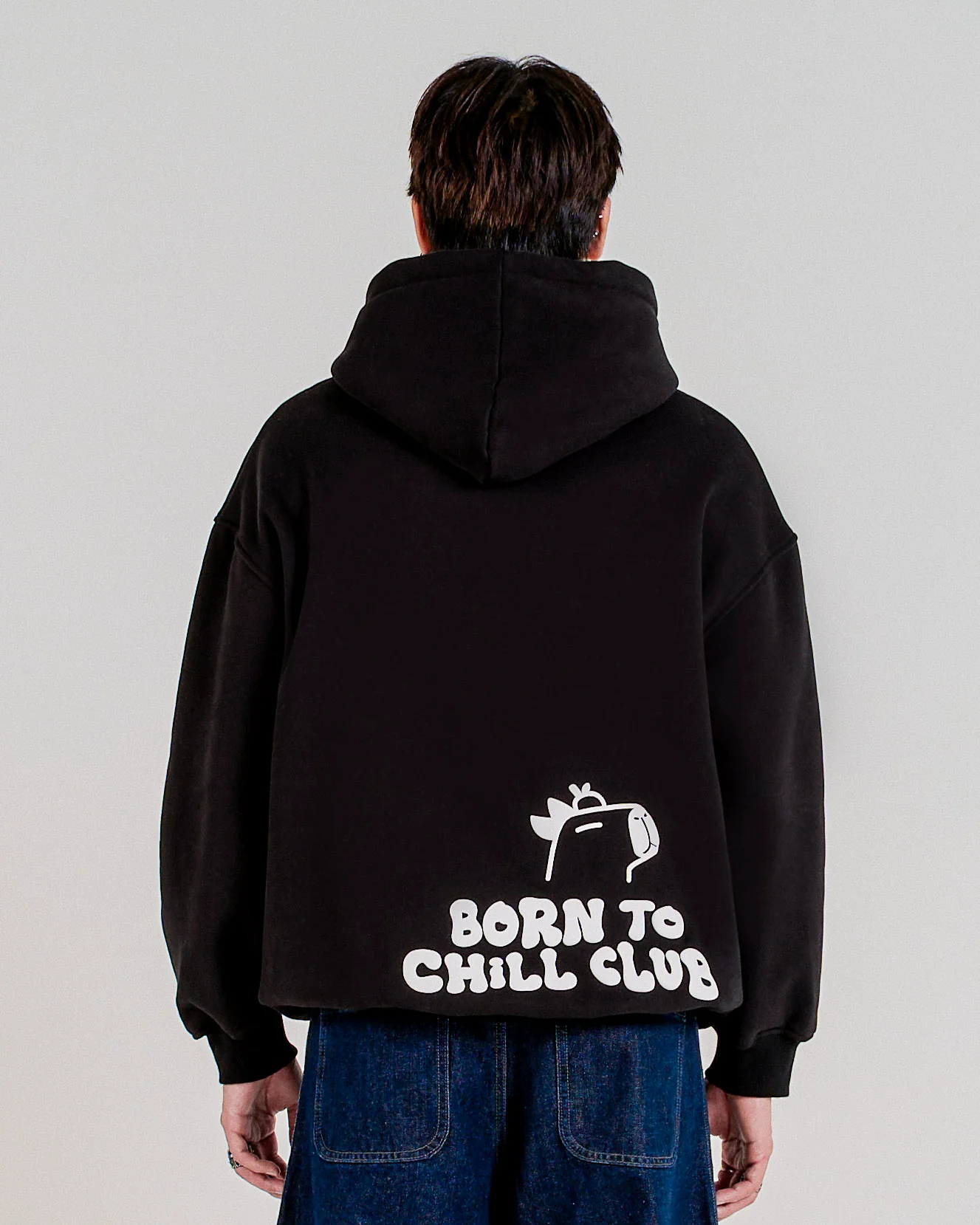 Born To Chill Hoodie - Black - Image 5