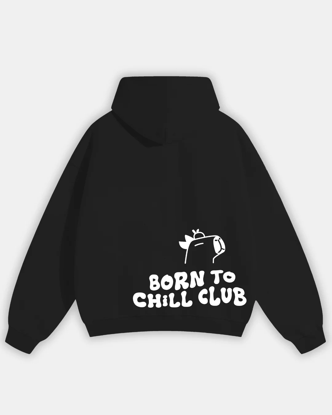 Born To Chill Hoodie - Black - Image 7