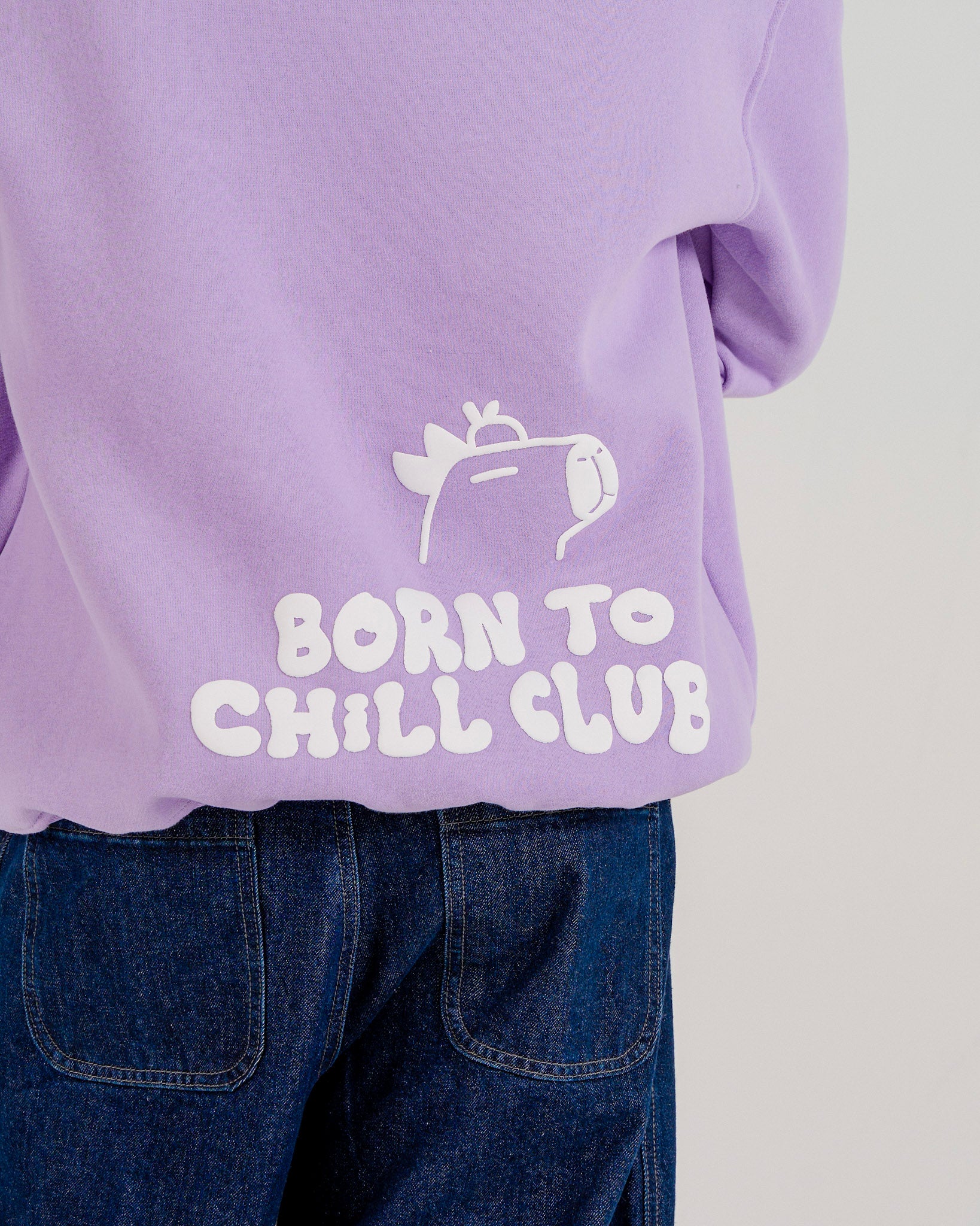 Born To Chill Hoodie - Lilac - Image 5