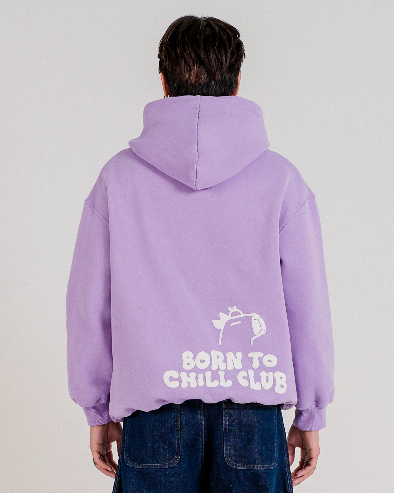 Born To Chill Hoodie - Lilac - Image 7