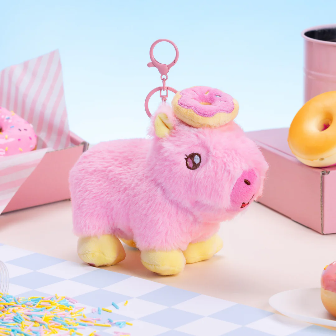 Pink Donut Capybara Bag Charm 🍩 - Image 3