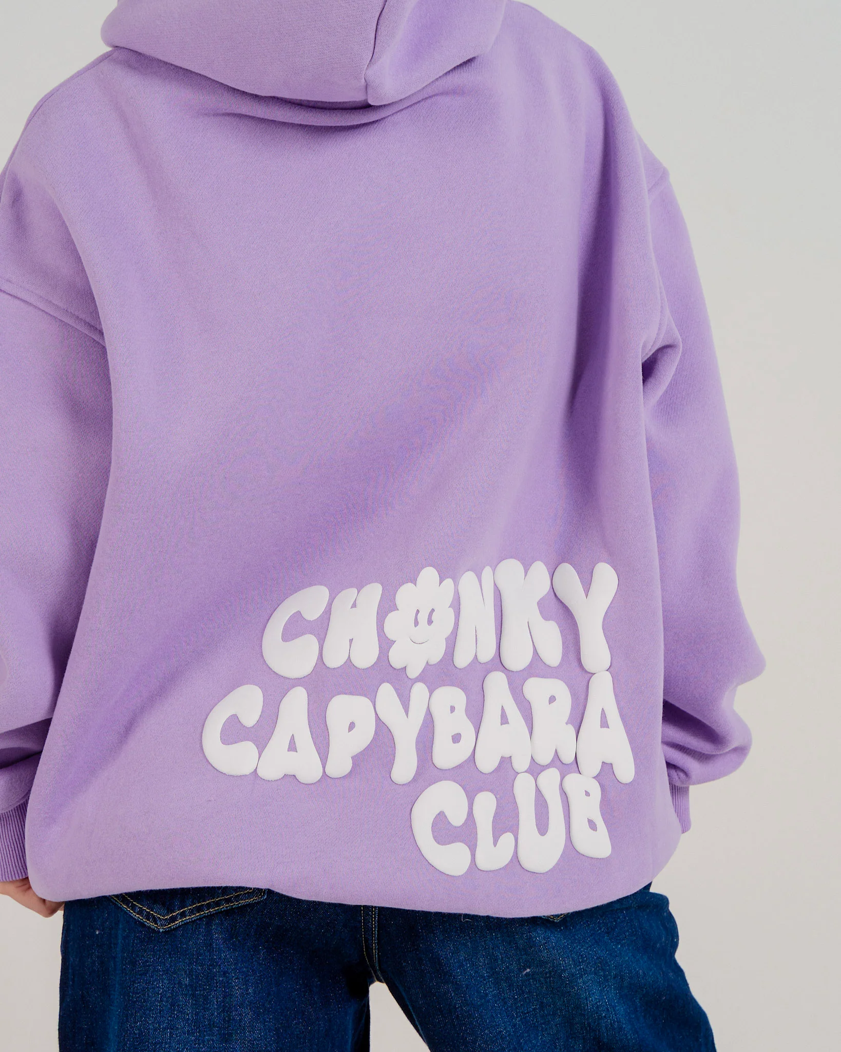 Chonky Capybara Hoodie - Lilac - Image 4