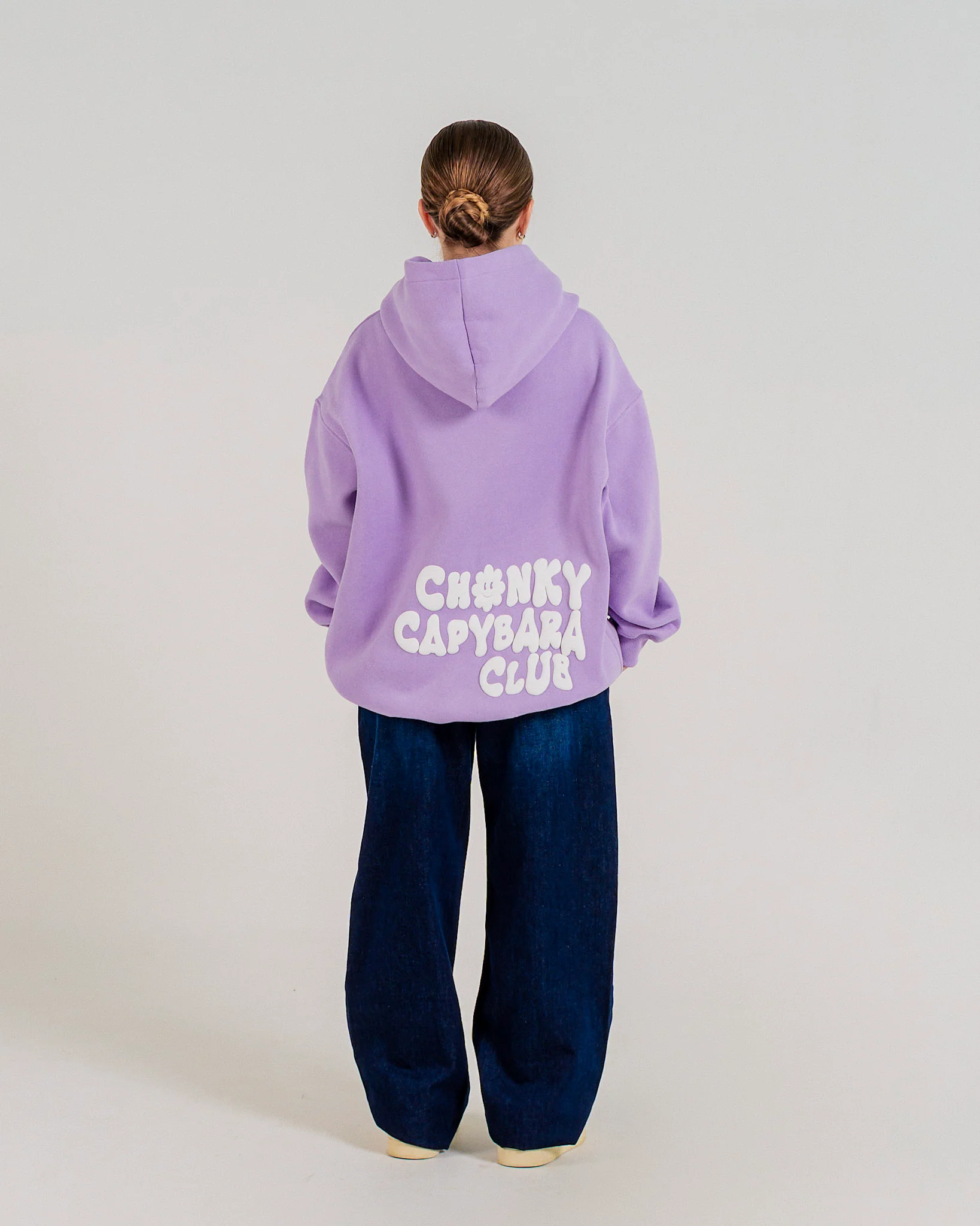 Chonky Capybara Hoodie - Lilac - Image 5