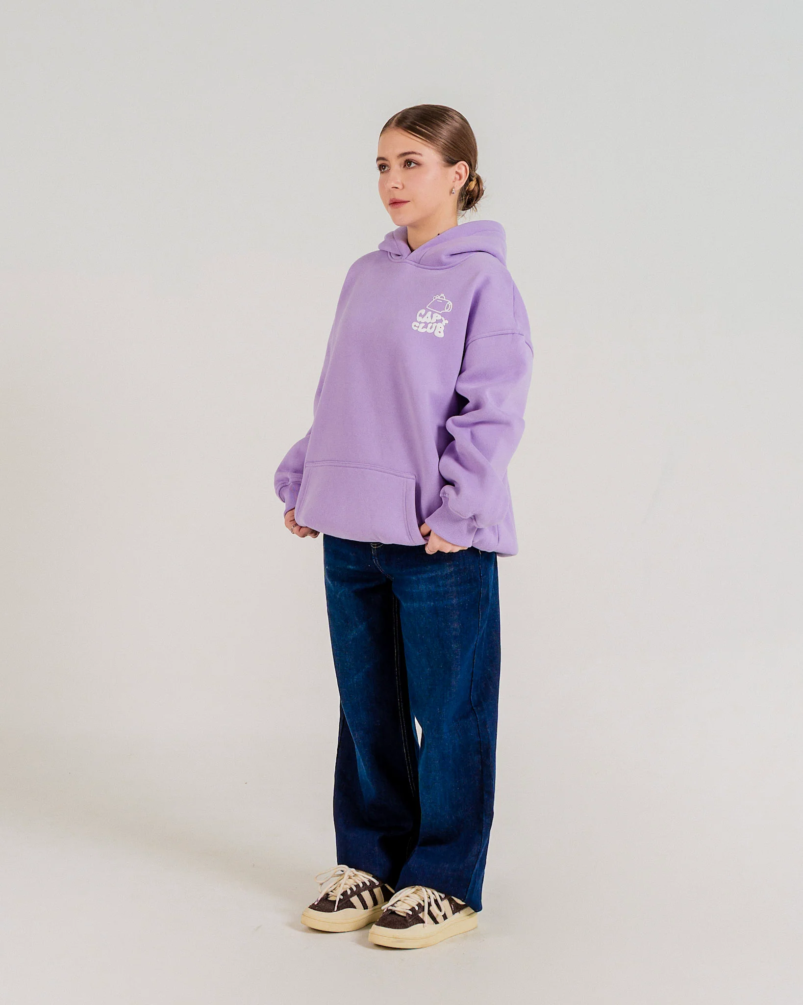 Chonky Capybara Hoodie - Lilac - Image 6