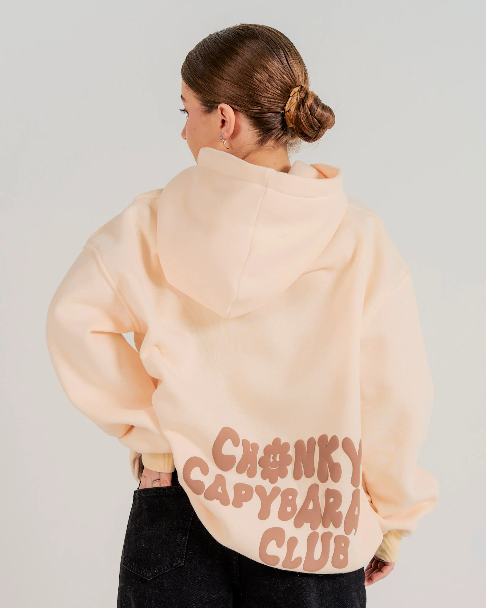 Chonky Capybara Hoodie - Off White - Image 3
