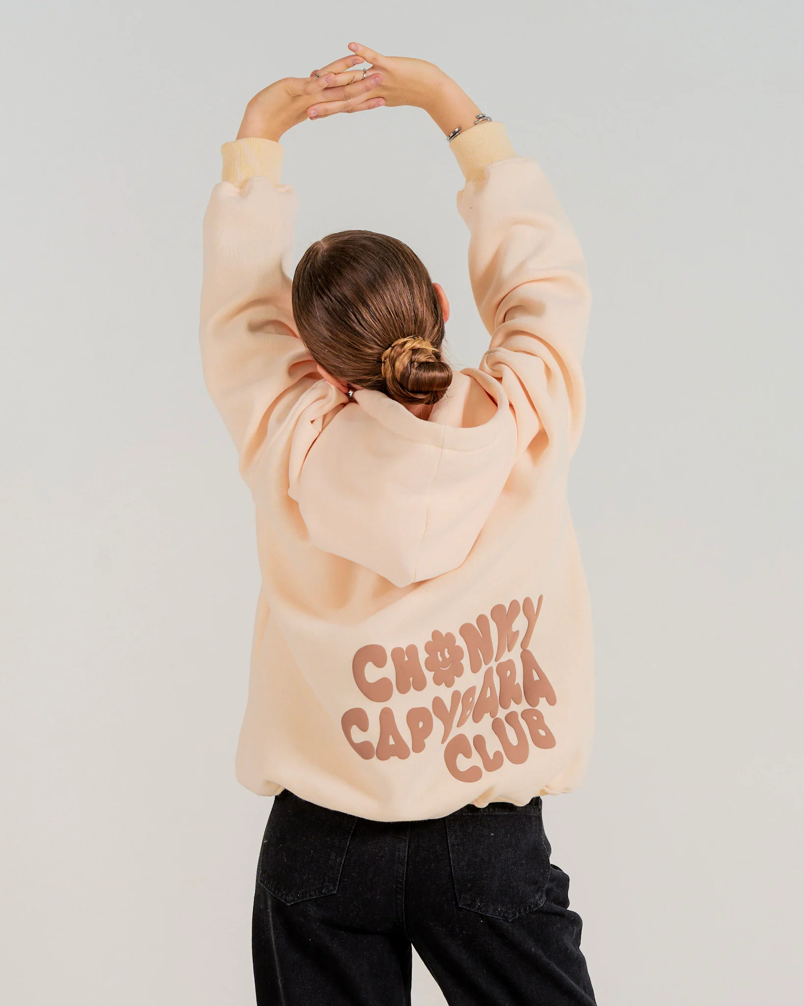 Chonky Capybara Hoodie - Off White - Image 5