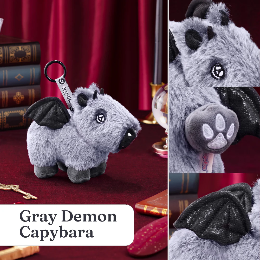 Demon Capybara Bag Charm - Gray - Image 13