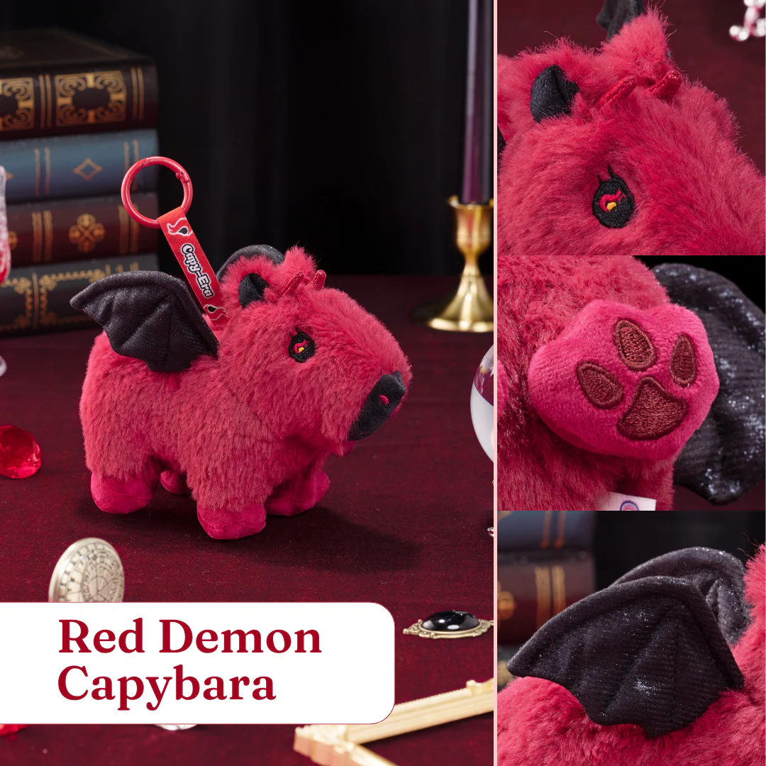 Demon Capybara Bag Charm - Red - Image 13
