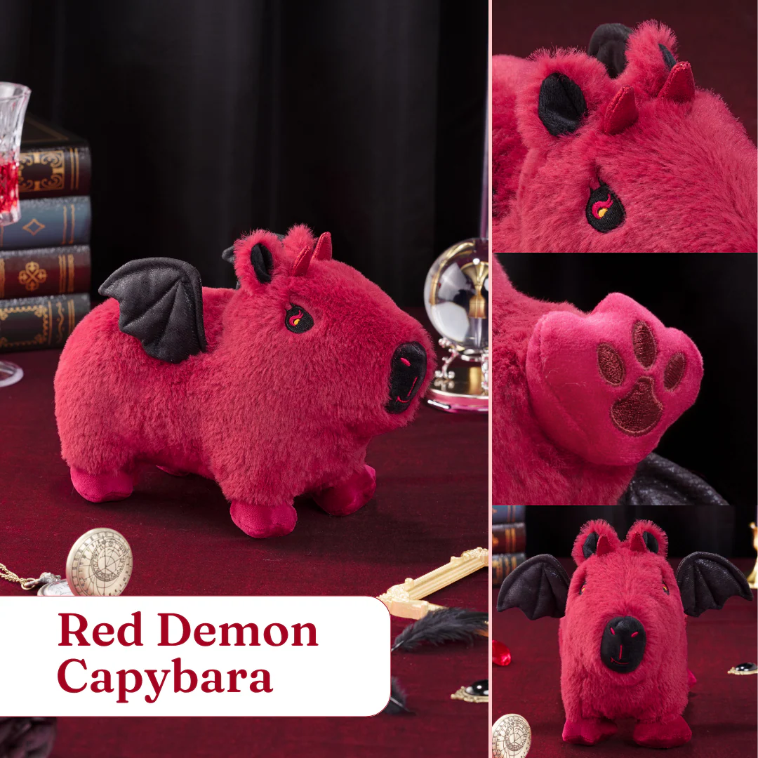 Demon Capybara Plushie - Red - Image 12