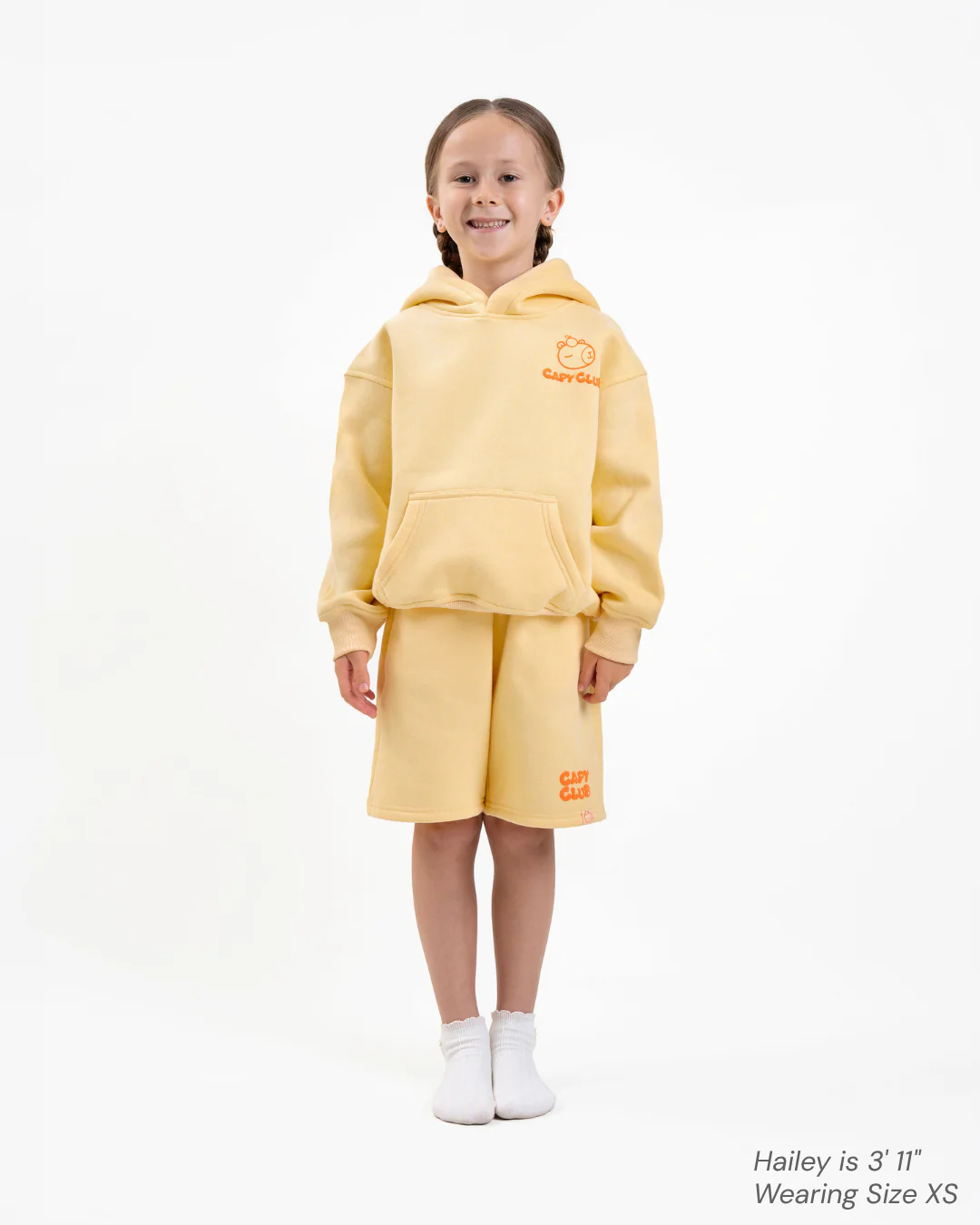 Chonky Capybara - Kids Hoodie: Orange 🍊 - Image 5