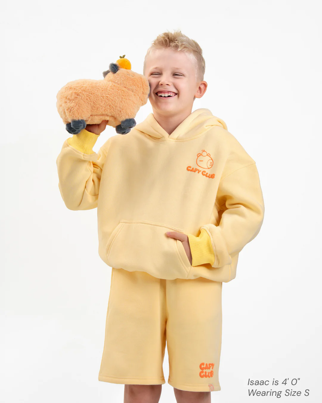 Chonky Capybara - Kids Hoodie: Orange 🍊 - Image 7