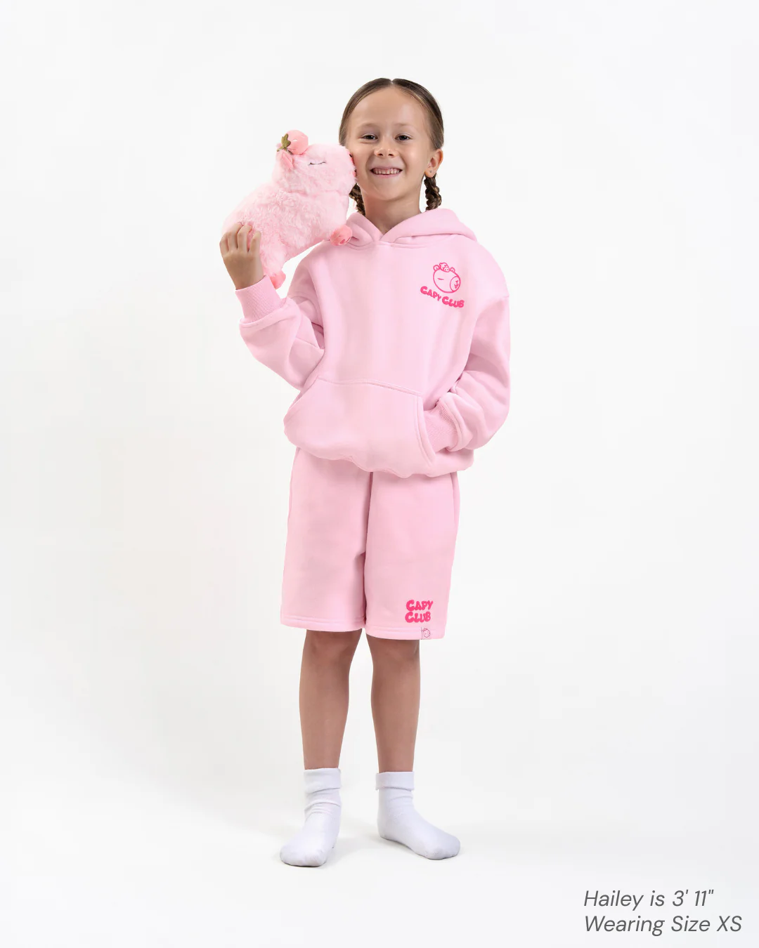 Chonky Capybara - Kids Hoodie: Strawberry 🍓 - Image 5
