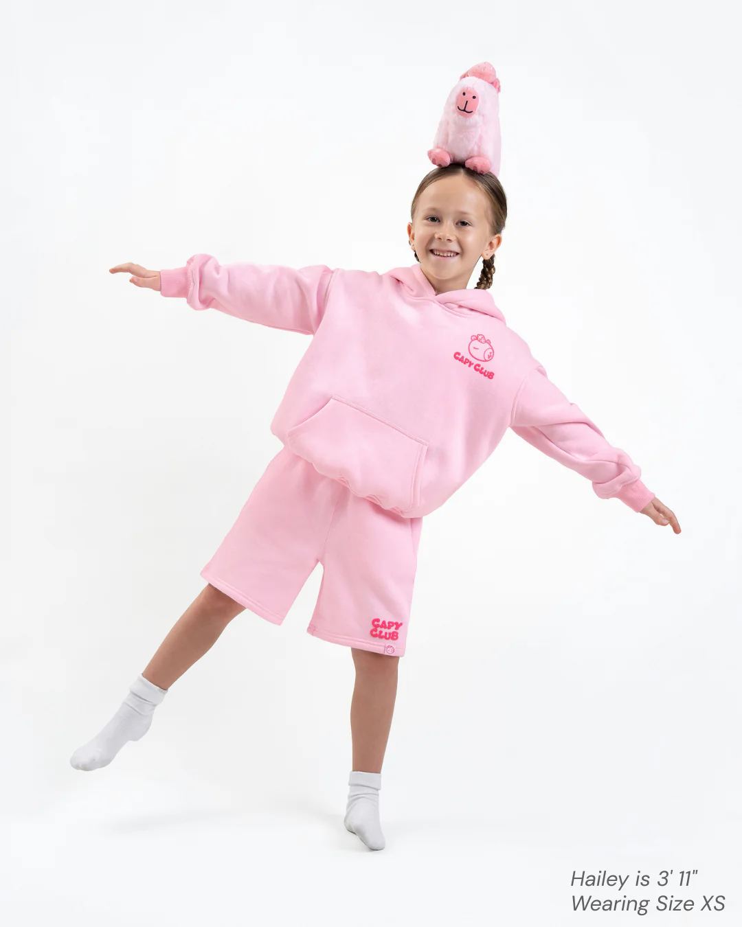 Chonky Capybara - Kids Hoodie: Strawberry 🍓 - Image 7