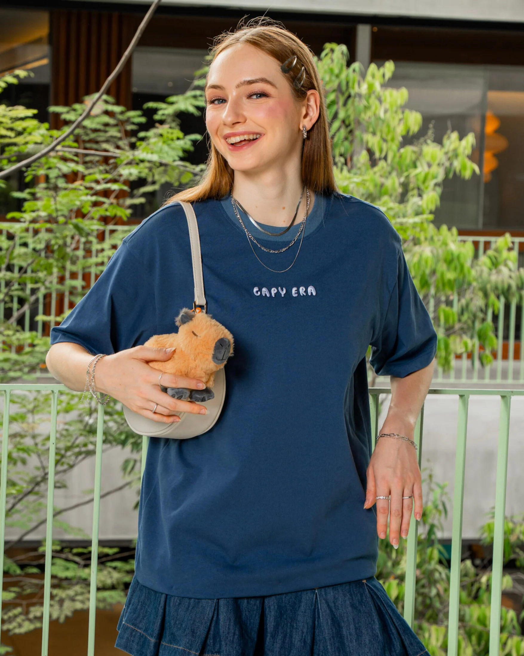Unbothered Tee - Navy Blue - Image 2