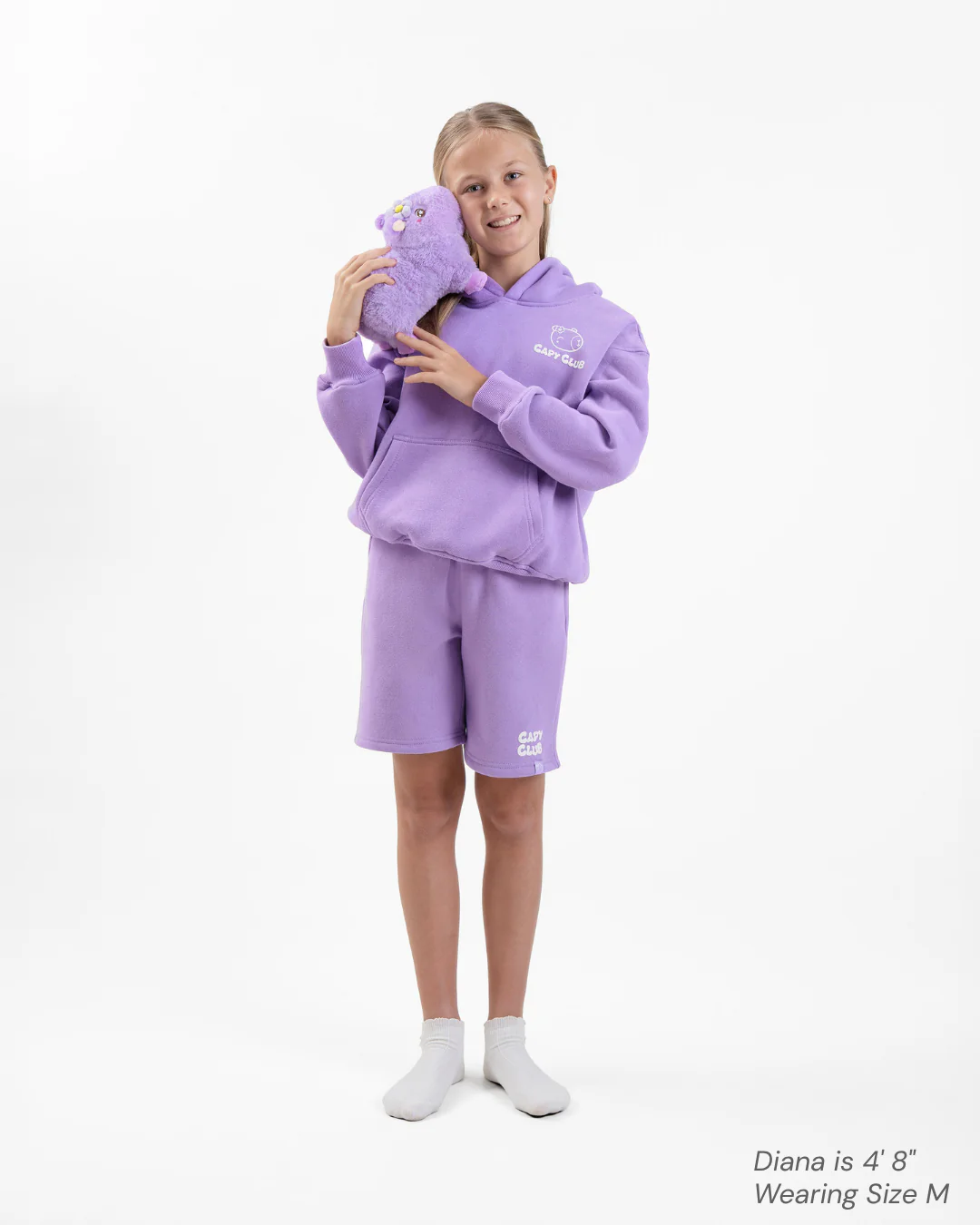 Chonky Capybara - Kids Hoodie: Violet 💜 - Image 5