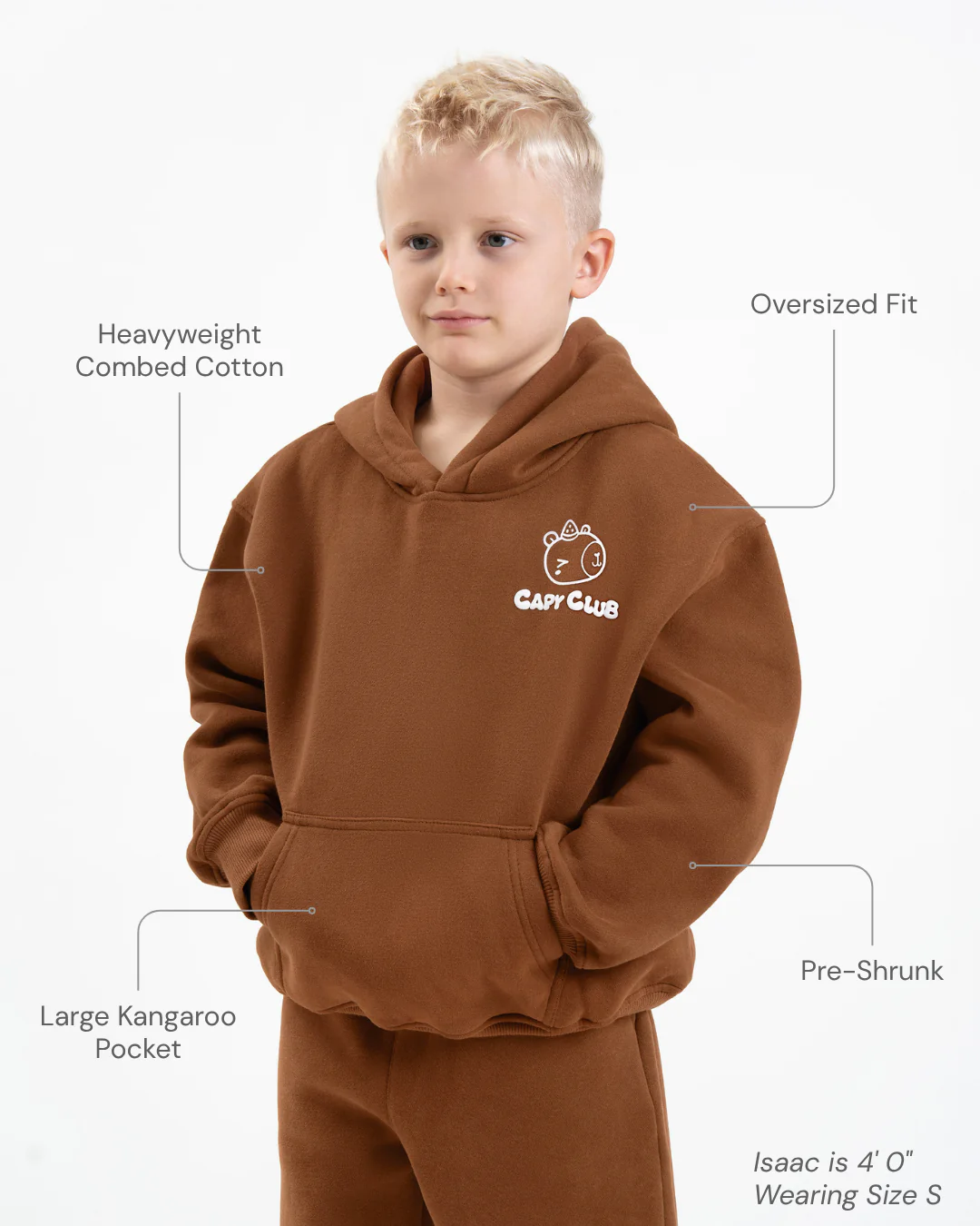 Chonky Capybara - Kids Hoodie: Watermelon 🍉 - Image 4